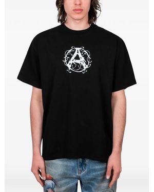 Afield Out Axis Logo-Print Cotton T-Shirt - Black