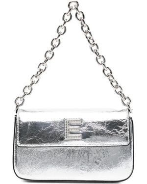 ERMANNO FIRENZE Chain Initial Shoulder Bag - White