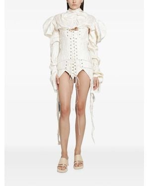 DREAMING ELI Royal Daughter Triple Corset Mini Dress - White