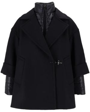 Fay Layered Toggle-Fastening Coat - Blue