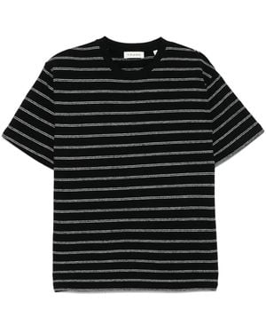 FRAME ストライプ Tシャツ - ブラック