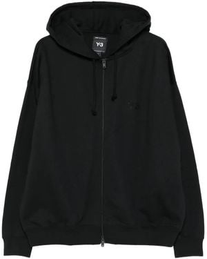Y-3 Sudadera con capucha y cremallera - Negro