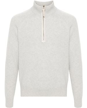 Tom Ford メランジ ジップ トップ - ホワイト