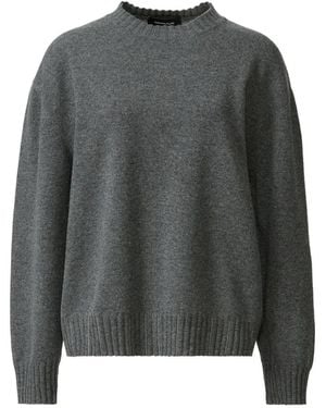 Fabiana Filippi Bead-Embellished Ribbed-Trim Jumper - Grey