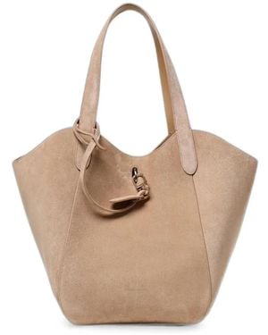 Giorgio Armani Suede Shoulder Bag - Natural