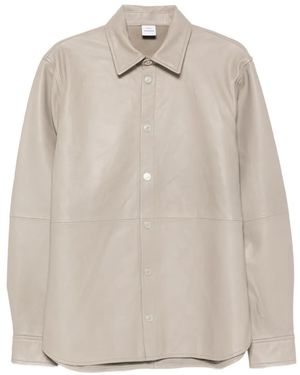 Won Hundred Long-Sleeve Leather Shirt - Natural