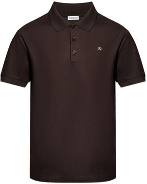 Burberry Logo-Detail Polo Shirt - Black