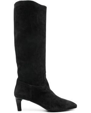 Officine Creative Suzy 006 Suede Knee-High Boots - Black