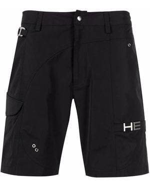 HELIOT EMIL Cargo-Shorts Mit Logo - Schwarz