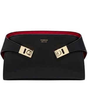 Ferragamo Hug Mini Bicolor Crossbody Bag - Black