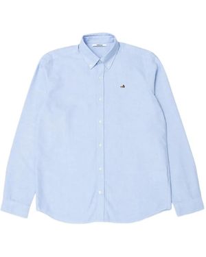 Dean Edmonds Embroidered Button-Down Shirt - Blue