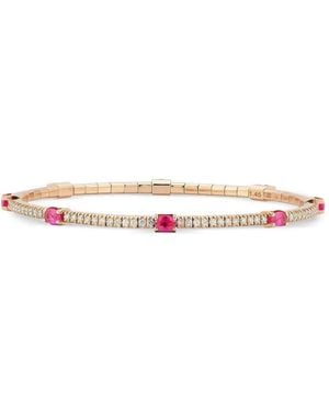 ’ROBERTO DEMEGLIO Ruby And Diamond Stretch Bracelet - White