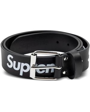 Supreme Repeat Leather Belt - Black