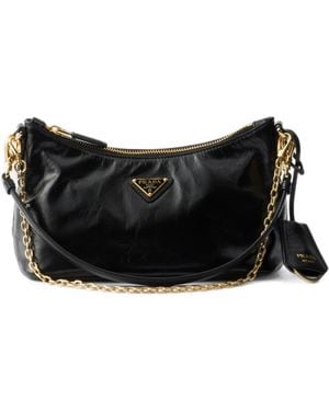 Prada Leather Tote Bag - Black