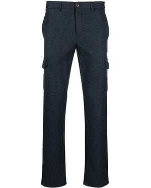 Canali Wool Cargo Trousers - Blue