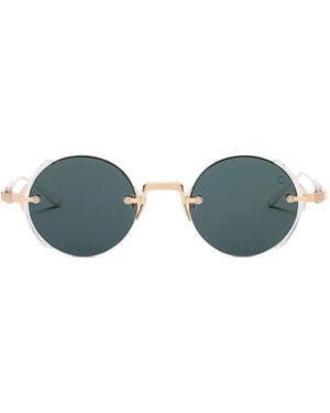 Akoni Jupiter Round-Frame Sunglasses - Blue