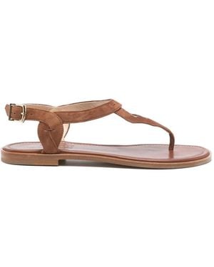 Fratelli Rossetti Buckle-Strap Flat Sandals - Brown