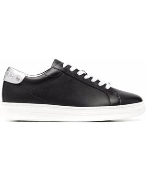 Jimmy Choo Rome Low-Top Leather Trainers - Black