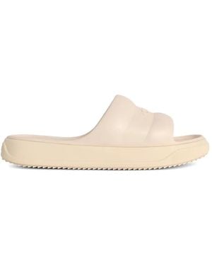 Moncler Altive Embossed-Logo Slides - White