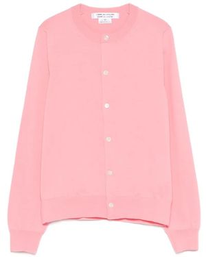 Comme des Garçons Button-Up Knitwear - Pink
