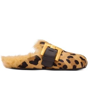 Balmain Anthem Mules - Braun