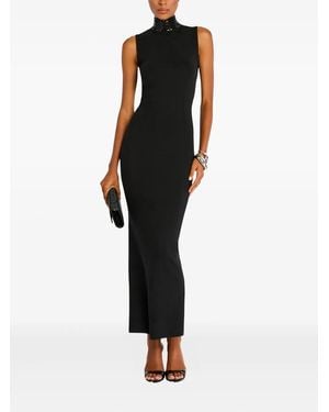 retroféte Embellished High-neck Dress - ブラック