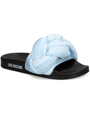 Love Moschino Printed Flip Flops - Blue