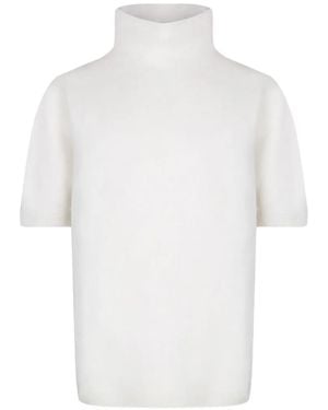 Lisa Yang Knit Roll-Neck Top - White