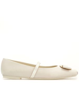 Ferragamo Ballerine New Vara Con Fiocco - Neutro