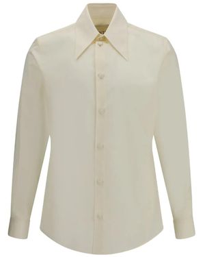 Valentino Garavani Point-Collar Long-Sleeved Shirt - White