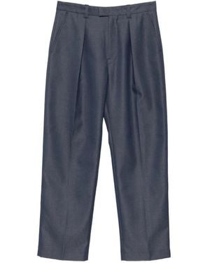Sandro Pleated Loose Fit Trousers - Blue