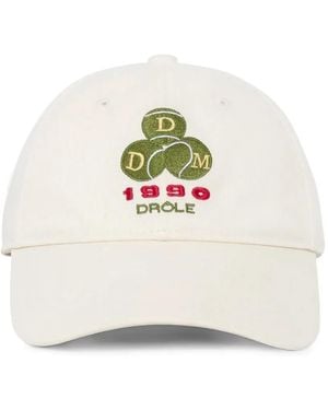 Drole de Monsieur Casquette Funny 1990 À Logo Brodé - White