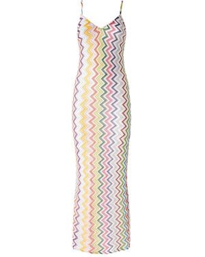 Missoni Zigzag-Pattern Dress - White