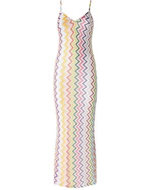 Missoni Kleid Mit Zickzackmuster - Weiß