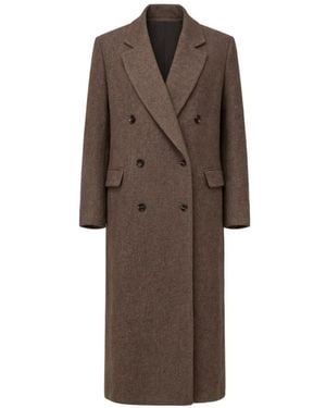 Reformation Lucas Double-Breasted Coat - Brown