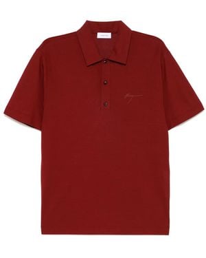 Ferragamo Cotton Polo Shirt - Red