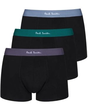 Paul Smith Logo-Waistband Trunks (Pack Of Three) - Black