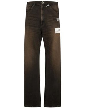 Maison Mihara Yasuhiro Folded Denim Trousers - Black