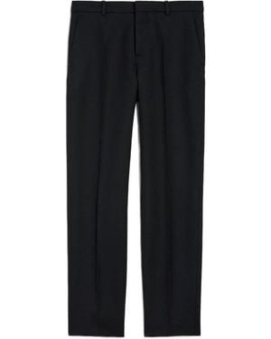 Balenciaga Pressed-Crease Tailored Trousers - Black