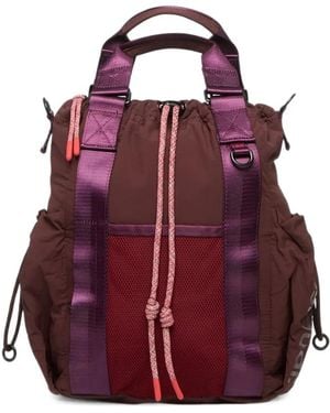 Desigual Rucksack Mit Mesh-Einsatz Und Kordelzug - Lila