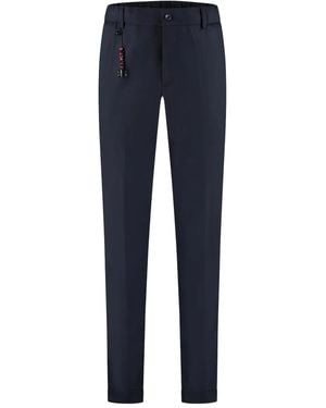 Marco Pescarolo Stretchbund-Hose mit Perlenanhänger - Blau
