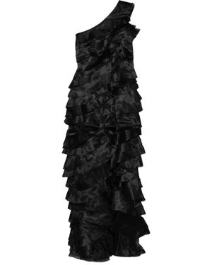 Saiid Kobeisy Layered Organza Dress - Black