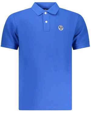 North Sails Logo-Patch Piqué Polo Shirt - Blue