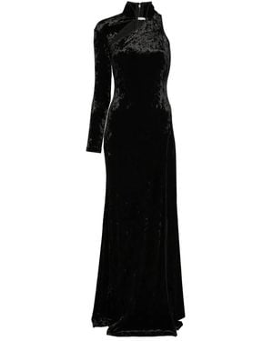 Versace Jeans Couture Abito Lungo Monospalla - Nero