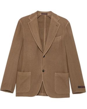 The Gigi Notch-Lapel Single-Breasted Blazer - Brown