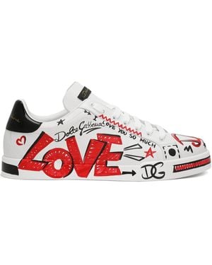 Dolce & Gabbana Sneakers mit Graffiti-Print - Rot