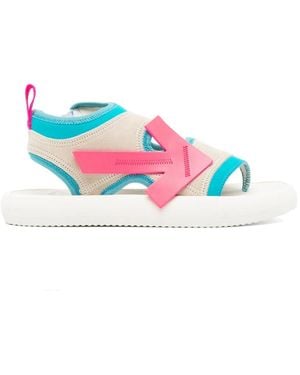 Off-White c/o Virgil Abloh Arrows-Motif Paneled Sandals - White