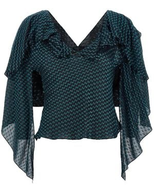 Kiko Kostadinov Plexus Gekreukte Blouse - Blauw