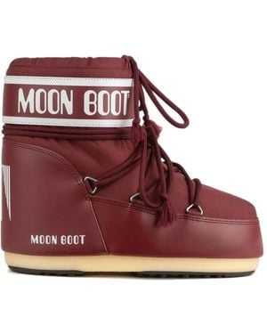 Moon Boot Icon Low Burgundy Nylon Boots - Red