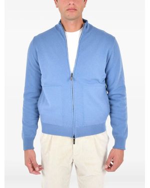Drumohr Zip-Up Cardigan - Blue